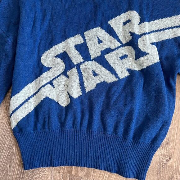 Juniors' Star Wars Blue Long Sleeve Crewneck Sweater - Size Medium - NWT - Picture 3 of 7